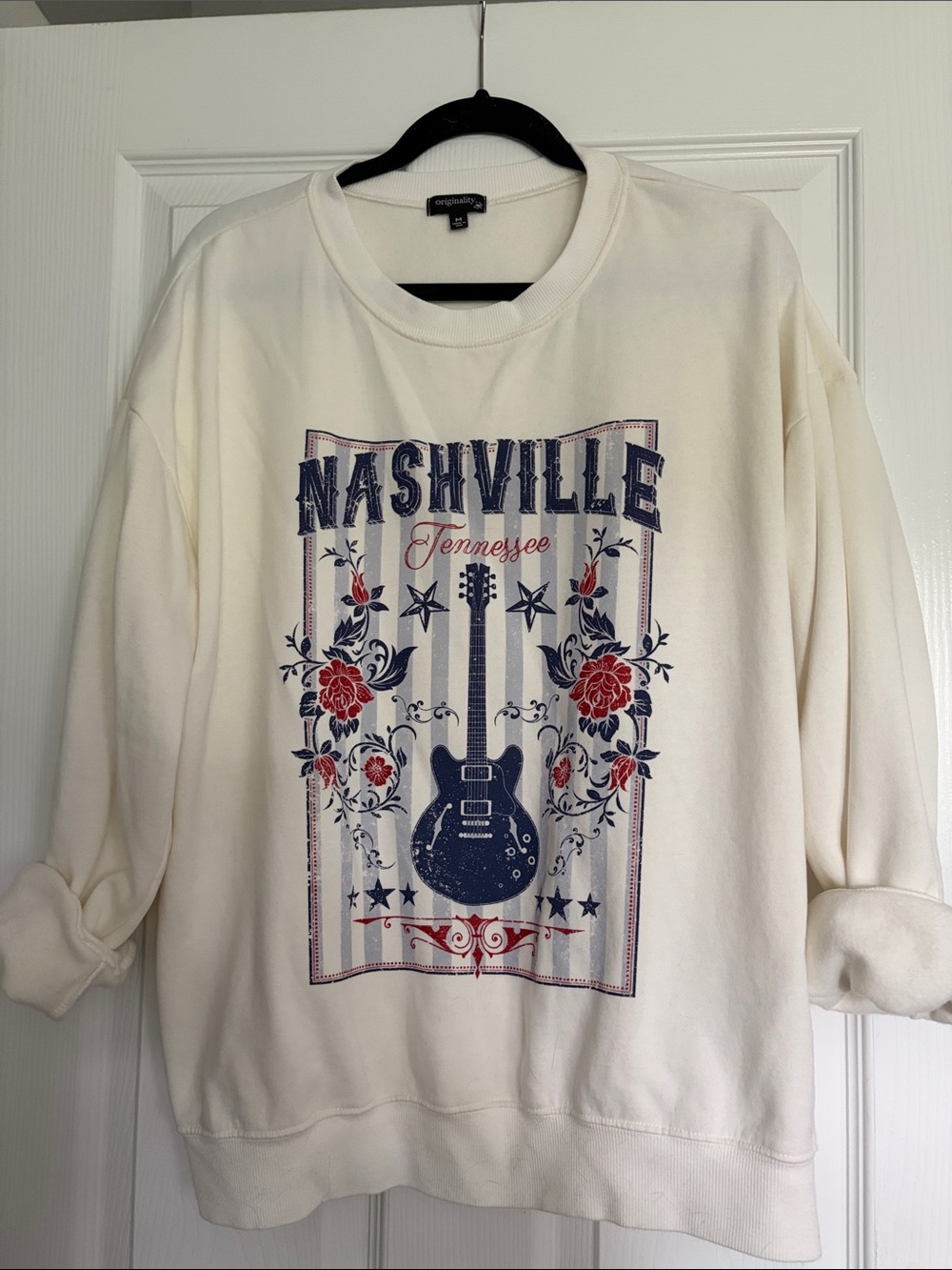 Cream Nashville Graphic Sweatshirt - Unbranded